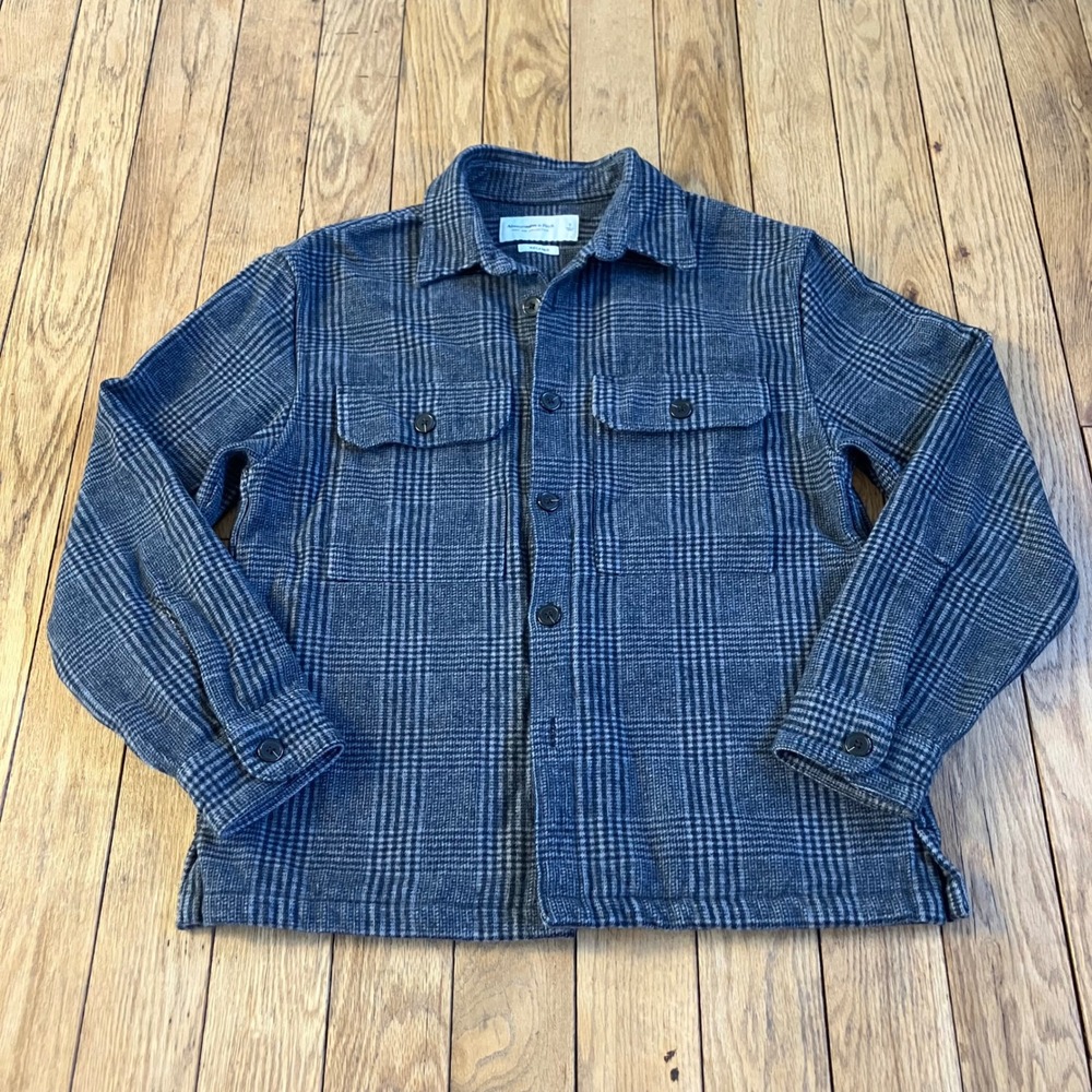 Abercrombie & Fitch Mens Plaid Soft A&F‎ Relaxed Button Down Shirt Small